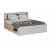 Кровать 1600 с подъёмным механизмом «Норд КРПМ-160» Дуб Сонома - Белый
